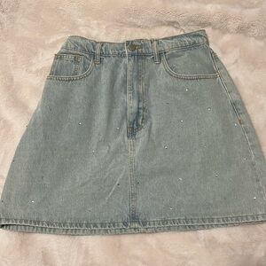 Rhinestone mini skirt